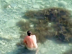 Beach sex in front of friends