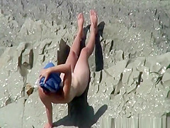 Small breasts nudist wife plays with penis