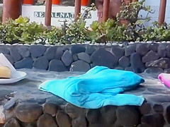 Well tanned nudist girls nicely spied