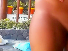 Well tanned nudist girls nicely spied