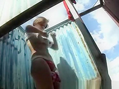 Hidden camera in the locker room at the beach