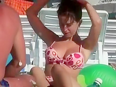 Hot girl sets her big boobs free