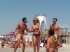 Funny guys dancing fully naked