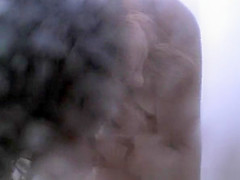 Girl in bikini caught showering and dressing