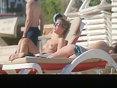 Topless beach compilation