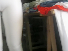 Chubby woman sunbathing