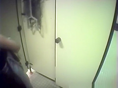 Chubby busty blonde spied in pool cabin