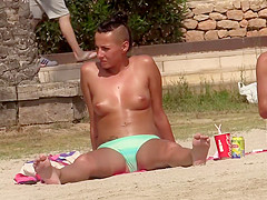 Girl with skrillex hairstyle got nice tits