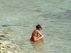 Cuddling between going swimming