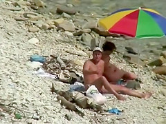 Cuddling between going swimming