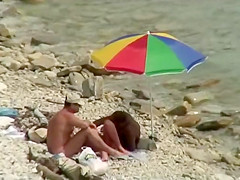 Cuddling between going swimming