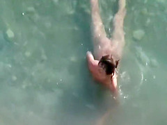 Towel went off as she got into it