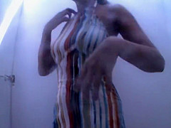 Mature woman preparing for the beach