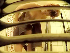 Nice milf showers in the cabin