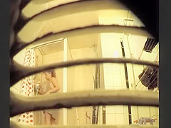 Nice milf showers in the cabin