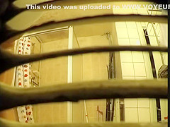 Nice milf showers in the cabin