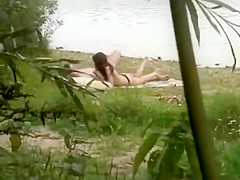 Posing for husband and for voyeur