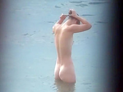 Cute naturist girl with glasses