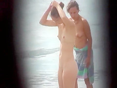 Cute naturist girl with glasses