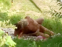 Spying on a nice fuck at the river side