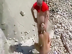 Older guy gets a blowjob and fucks her