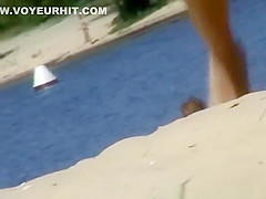 Nudist woman spied in the nudist beach