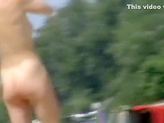 Nudist woman spied in the nudist beach