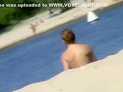 Nudist woman spied in the nudist beach