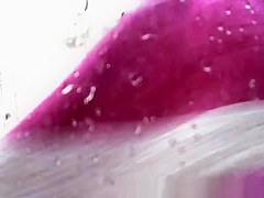 Latina girl, public shower