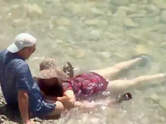 Dressed mature lady sucks her husband