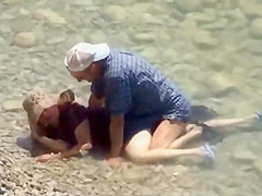 Dressed mature lady sucks her husband