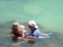 Dressed mature lady sucks her husband