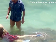 Dressed mature lady sucks her husband