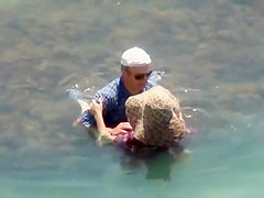 Dressed mature lady sucks her husband