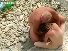 Beach sex with the most tiny wife ever