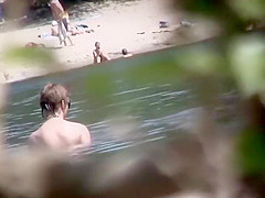 Tender nudist girl got filmed by a voyeur