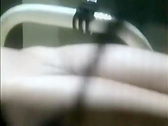 Sneaky view of hot chick touching pussy