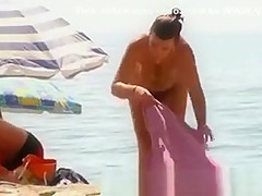 Hairy women on the beach