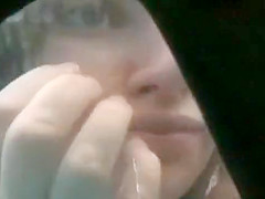 Close up of a shaved pussy and tan lines