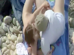 Bent her over and fucked on a beach