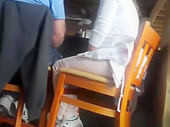 Hot ass redhead chick in bikini