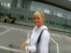 Wild Blonde Amateur Getting Finger Banged In Public