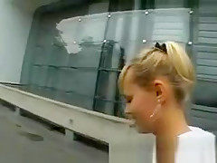 Wild Blonde Amateur Getting Finger Banged In Public