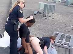 Hot Female Cops Catch A Peeping Tom With Their Asses