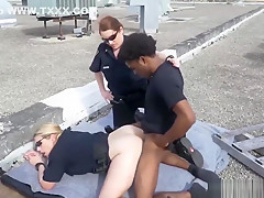 Hot Female Cops Catch A Peeping Tom With Their Asses