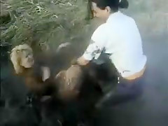 Nasty Mature Housewife Covered With Mud