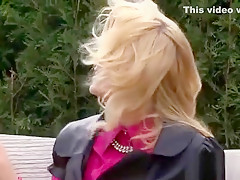 Females Share The Same Weenie In Back Yard Dressed Porn
