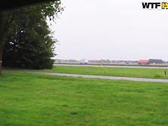 Erotic Ella outdoors horny showing off her pussy before sucking dick