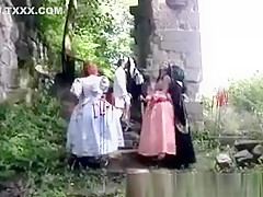 A Bunch Of Vintage Hotties Go Naughty In Wild Orgy Outdoors