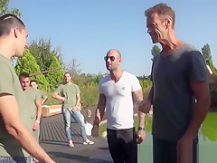 They Love Having One Wild Orgy Party Outside With Some Hunks